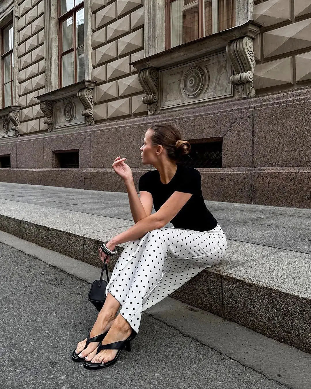 The Polka Elegance Maxi Skirt